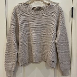 Hollister Tie Back Sweater - Cream/Tan